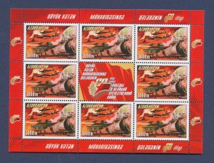 AZERBAIJAN - Scott 793 - MNH S/S - Oil Derrick, end of WWII, tank, plane - 2005