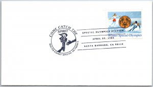 US SPECIAL EVENT COVER SOUTH COAST SPECIAL OLYMPICS SANTA BARBARA 1985 TYPE A