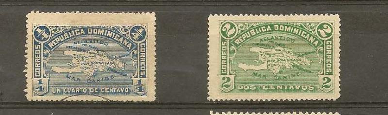 DOMINICAN REPUBLIC STAMPS  VFU MAP OF HISPANIOLA 1900 #G8