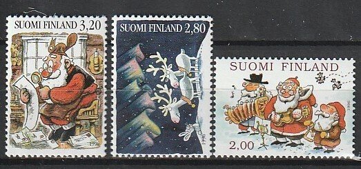 1996 Finland - Sc 1023-5 - MNH VF - 3 single - Christmas