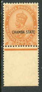 India 1932 KGV Chamba Convention States 2a6p Scott # 66 MNH V65