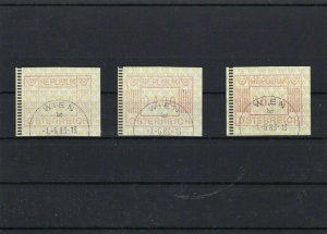 AUSTRIA AUTOMATIC LABELS , ATM LABELS CANCELLED WIEN 1983