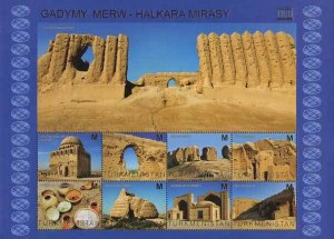 Turkmenistan 2013 UNESCO Cultural heritage of ancient Merw sheetlet MNH