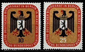 Berlin 1956,Sc.#9N118-9 MNH German Bundestag in Berlin