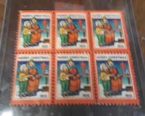 1932 Christmas Seal Block of 6 