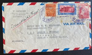 1947 Guatemala Airmail Cover To Berlin Germany Trans Atlantic Clipper