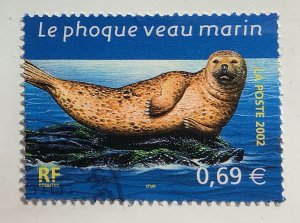 France 2002 Scott 2895 used - 0.69€,  Marine lifes, Seal, Le phoque veau marin