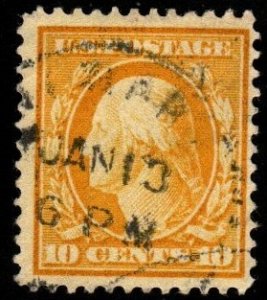 SC# 338 - (10c) -Washington, yellow, WMK 191, perf 12 - Used Single