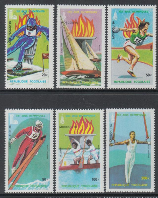 XG-O362 OLYMPIC GAMES - Togo, 1980 Winter, Lake Placid, Russia Moscow MNH Set