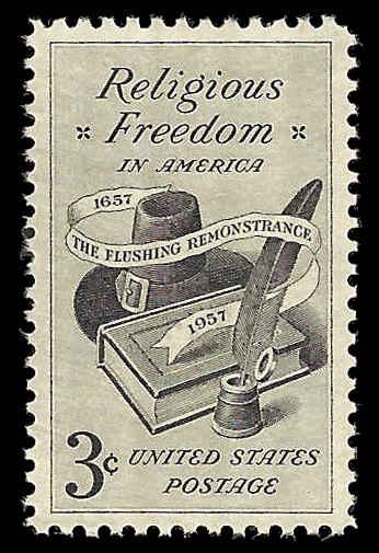 # 1099 MINT NEVER HINGED RELIGIOUS FREEDOM     XF+