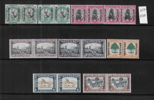 SOUTH AFRICA SCOTT #O12-O20 1930-47- OFFICIAL OVERPRINTS - MINT LH/HINGED