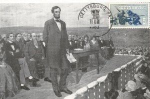 Lincoln Gettysburg addess postcard Nov 19 postmark !#3