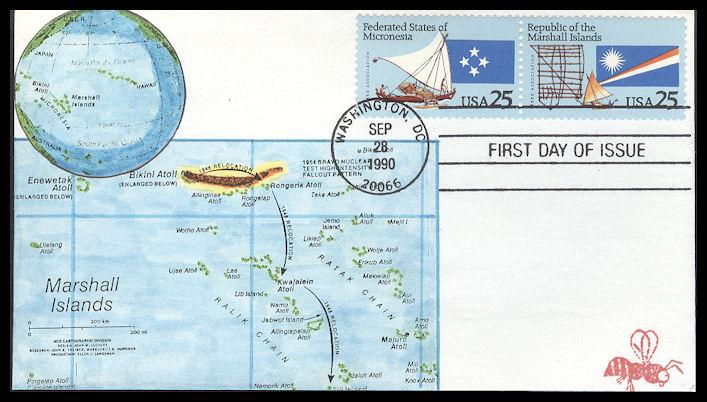 #2506-07 Micronesia - Marshall Islands B Line FDC