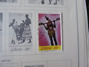 Liberia 1892-1976 Stamp Collection on Scott International Stamp Album Pages