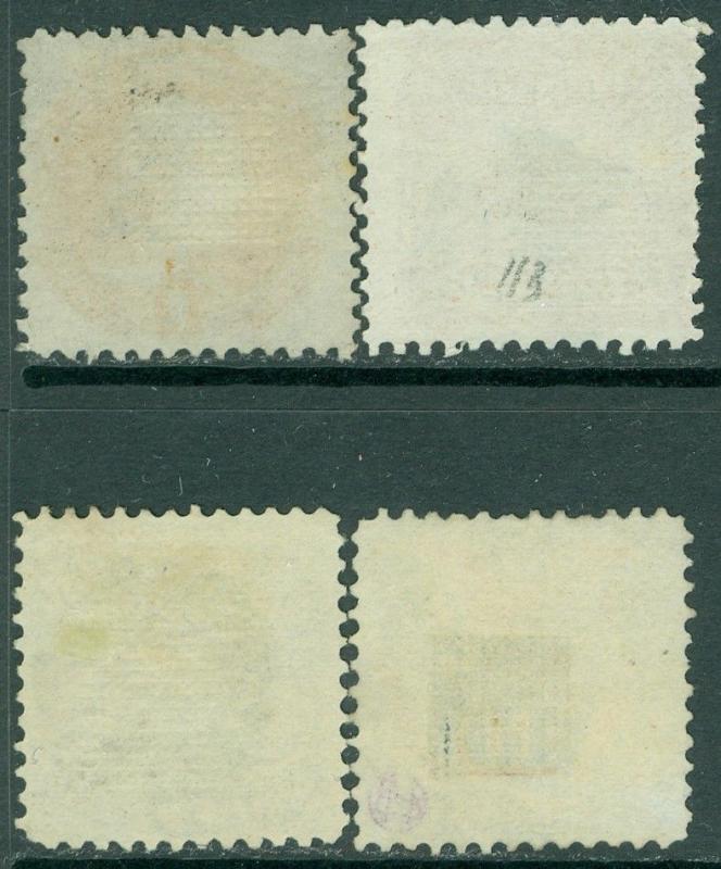 EDW1949SELL : USA 1869 Scott #112-14, 116 Used. Fresh & Choice stamps. Cat $377.