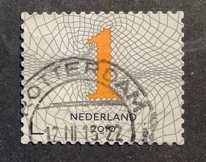 Netherlands 2010 Scott 1364 used - 1, Numeral, standard letter