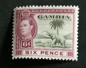 GAMBIA 1938 DEFINITIVES 6d  SG155  LIGHTLY MOUNTED MINT