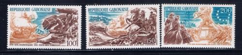 Gabon C178-80 NH 1976 America Bicentennial 