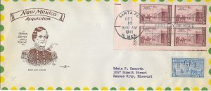 1946 FDC, #944, 3c Kearny Expedition, Pent Arts M-11, PB4, #10 envelope