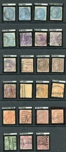 India SG54/65 Set including many shades Total 23 Stamps Cat 344.50 pounds