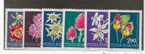 Romania Sc 2331-6 NH Set of 1972 - Flowers