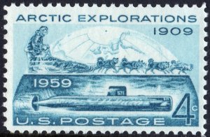 SC#1128 4¢ Arctic Explorations Issue (1959) MNH