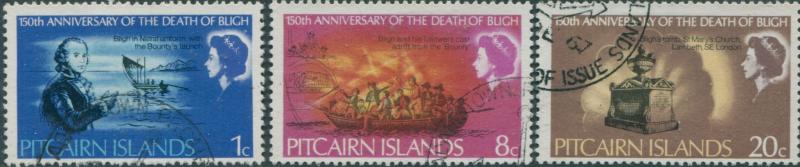 Pitcairn Islands 1967 SG82-84 Admiral Bligh death set FU