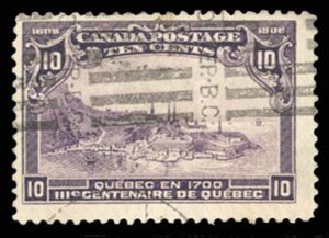 Canada #101 Cat$125, 1908 10c dark violet, used