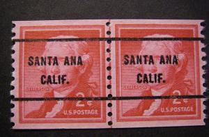 Precancel - Scott 1055 - Line Pair - CA - SANTA ANA