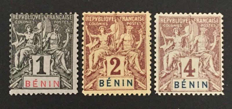 Benin 1894 #33-5, Unused/MH(see note), CV $10.50