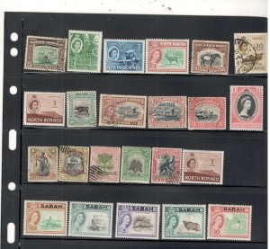 NORTH BORNEO COLLECTION ON STOCK SHEET MINT/USED