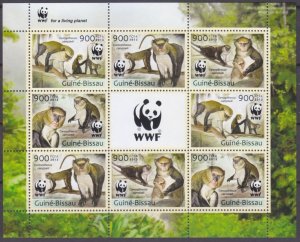 2013 Guinea-Bissau 6644-6647KL WWF / Fauna - Monkeys  24,00 €