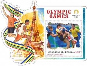 Stamps. Olympic Games Paris 2024 2023 year, 8 sheets  perforated  NEW