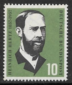 GERMANY 1957 HEINRICH HERTZ Issue Sc 762 MNH