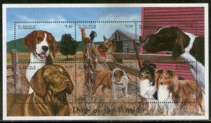 St. Vincent 1998 Breeds of Dogs Pet Animals Sc 2583 Sheetlet MNH # 12895