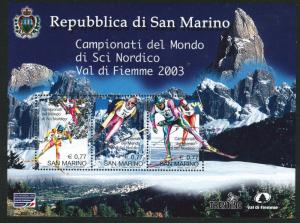 San Marino Scott 1559  MNH**  2003 skiing  sheet