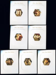 Ly350 2014 Peter Paul Rubens Erotic Art Paintings ! Cardboard 7Bl Mnh