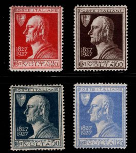 Italy Scott 188-191  MH* Volta stamp set slight thins on two lowest values