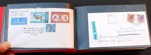 Worldwide Stamp Collection Lot of 100 Covers in Clean Light House Album