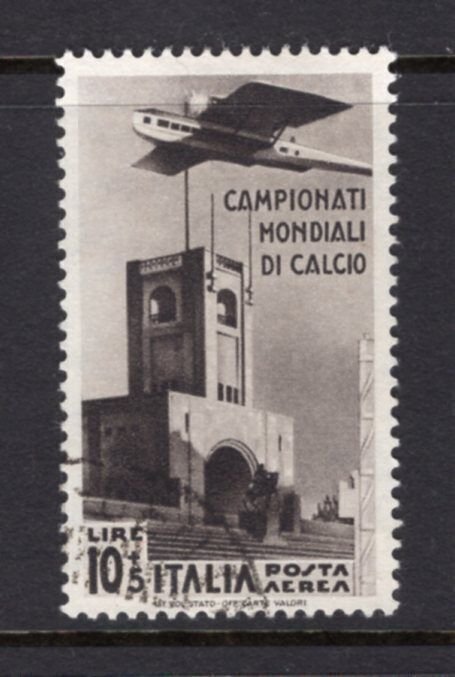 Italy 1934 Soccer Airmail 10L High Value VF Used #C65