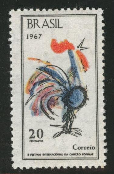 Brazil Scott 1061 MNH**  1967 Cockerel Festival stamp