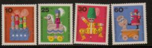 GERMANY SGB407/10 1971 WOODEN TOYS MNH