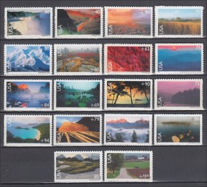 USA #c133-c150 Complete Collection  of 18 Airmail Landscapes MNH