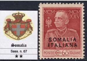 Italy Somalia - Sassone n. 67  MNH**