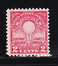 United States 654 MNH Edisons First Lamp (A)