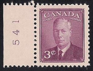 Canada #286 3 cent King George 6 Stamp Mint OG NH EGRADED VF 81
