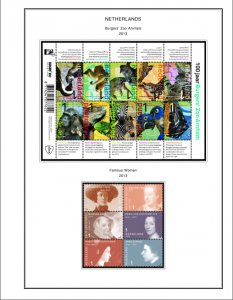 COLOR PRINTED NETHERLANDS 2011-2020 STAMP ALBUM PAGES (159 illustrated pages)