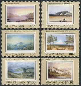 New Zealand 912-917, MNH. Mi 1041-1046. Heritage, paint 19th cent. artists,1988.