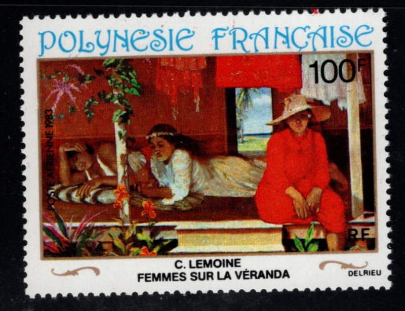 French Polynesia Scott C205 painting stamp MNH**