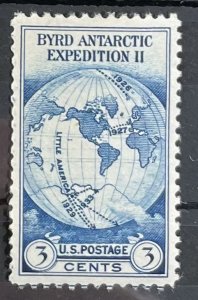 US #733 Mint Hinged (MH) VF - 3c Byrd Antarctic Expedition II 1933 [B3.4.3]
